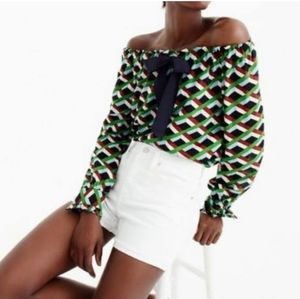J. Crew Ratti Off the Shoulder Top